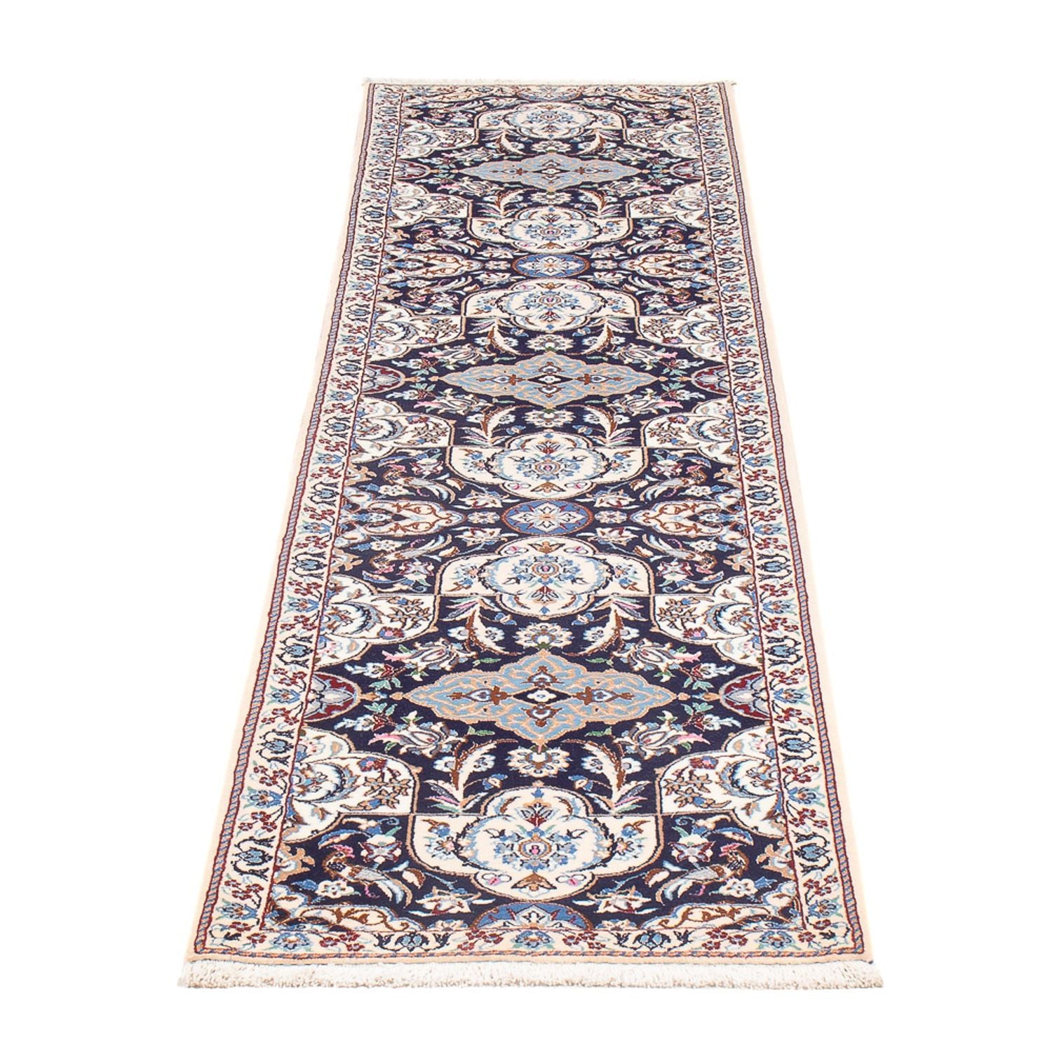 Alfombra de pasillo Alfombra Persa - Nain - Prima - 220 x 52 cm - azul oscuro
