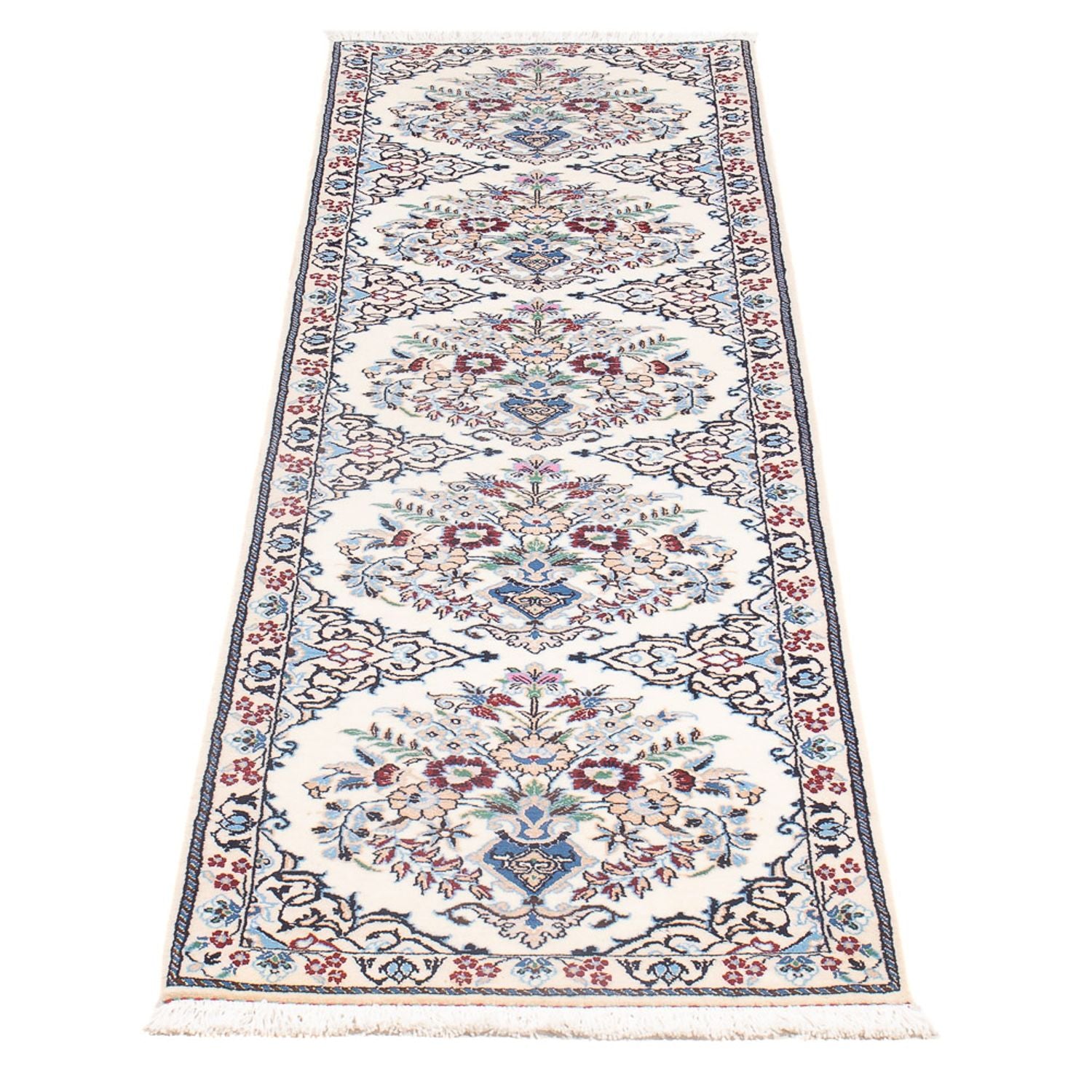 Alfombra de pasillo Alfombra Persa - Nain - Prima - 194 x 48 cm - crema