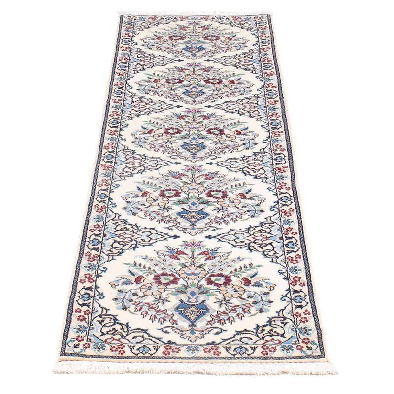 Alfombra de pasillo Alfombra Persa - Nain - Prima - 194 x 48 cm - crema