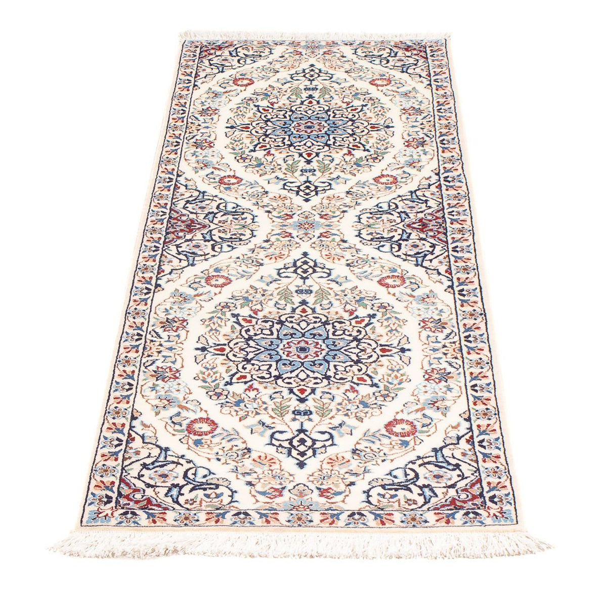 Alfombra de pasillo Alfombra Persa - Nain - Prima - 153 x 46 cm - crema
