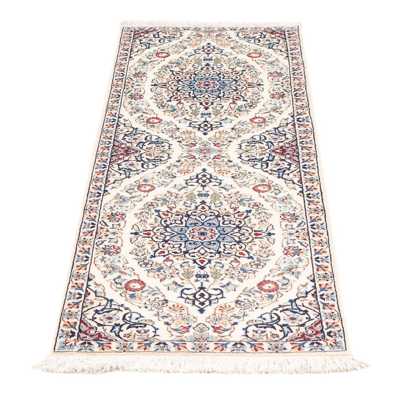 Alfombra de pasillo Alfombra Persa - Nain - Prima - 153 x 46 cm - crema