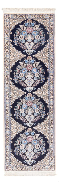 Alfombra de pasillo Alfombra Persa - Nain - Prima - 156 x 50 cm - azul oscuro