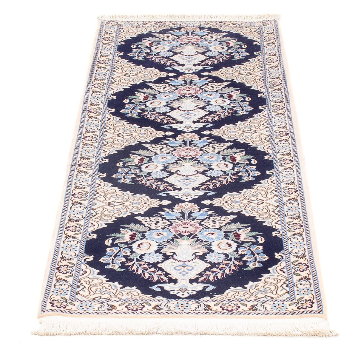 Alfombra de pasillo Alfombra Persa - Nain - Prima - 156 x 50 cm - azul oscuro
