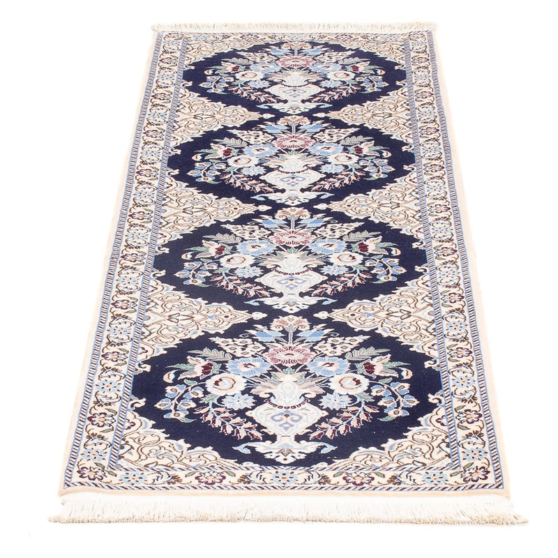 Alfombra de pasillo Alfombra Persa - Nain - Prima - 156 x 50 cm - azul oscuro