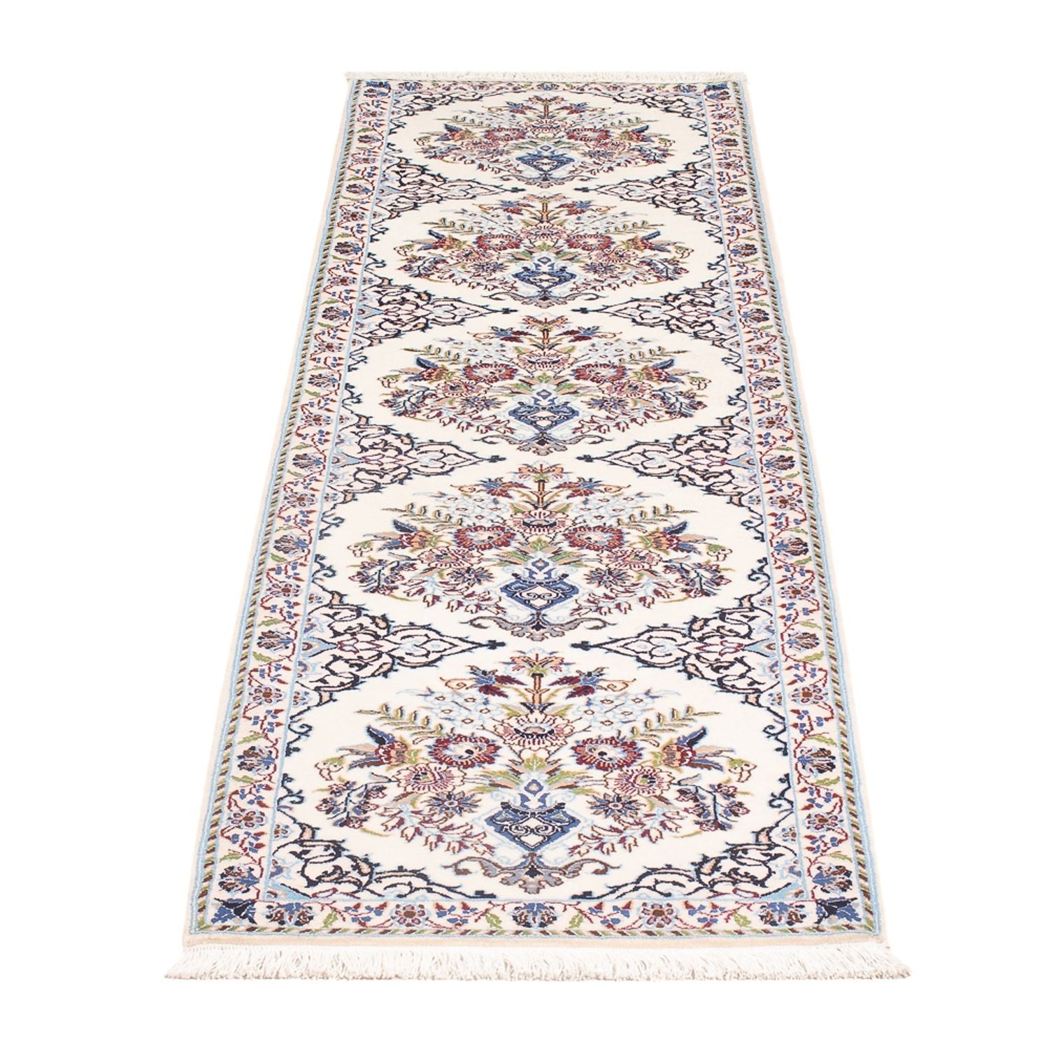 Alfombra de pasillo Alfombra Persa - Nain - Prima - 196 x 52 cm - crema