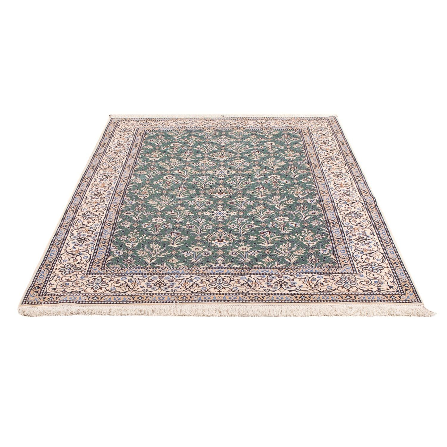 Alfombra Persa - Nain - Prima - 205 x 130 cm - verde menta