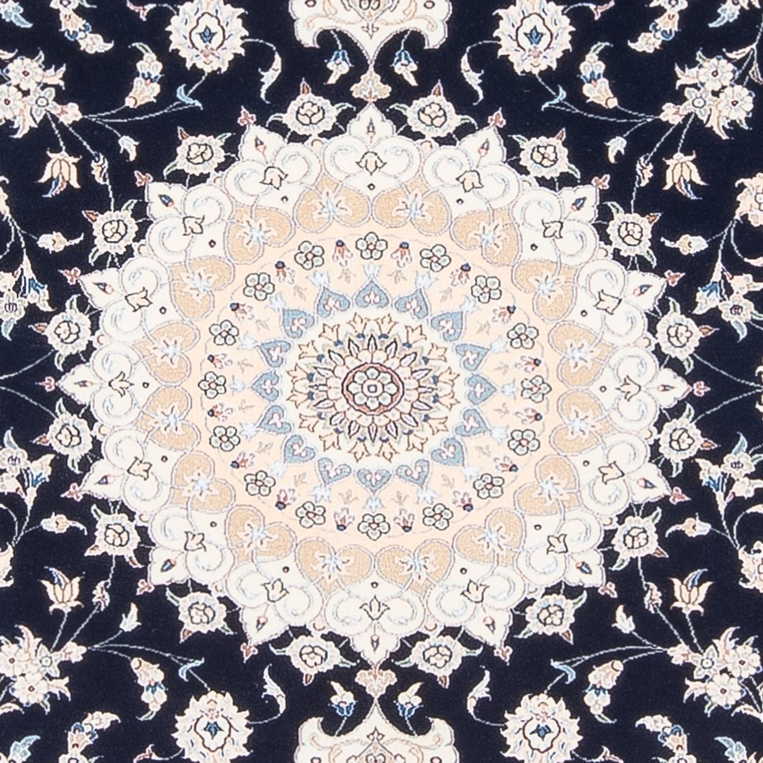 Alfombra Persa - Nain - Prima - 198 x 132 cm - azul oscuro
