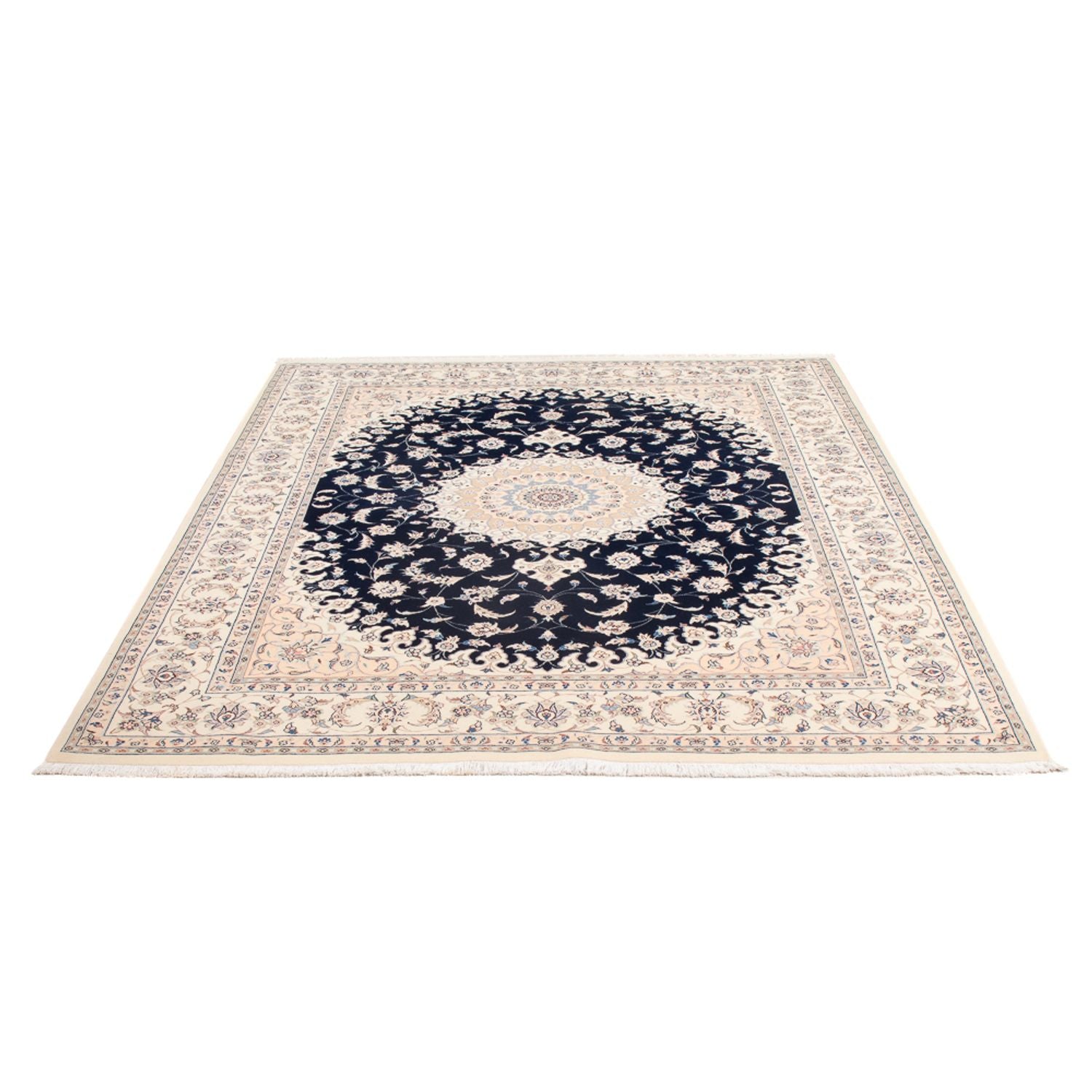 Alfombra Persa - Nain - Prima - 198 x 132 cm - azul oscuro