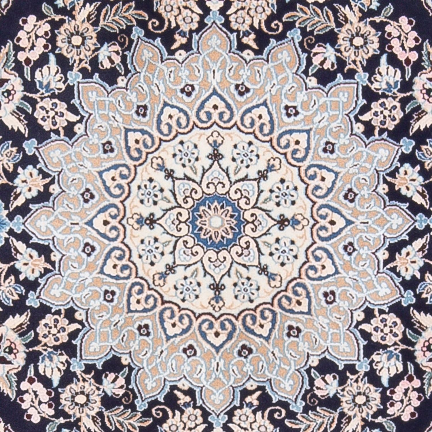 Alfombra Persa - Nain - Prima - 147 x 104 cm - azul oscuro