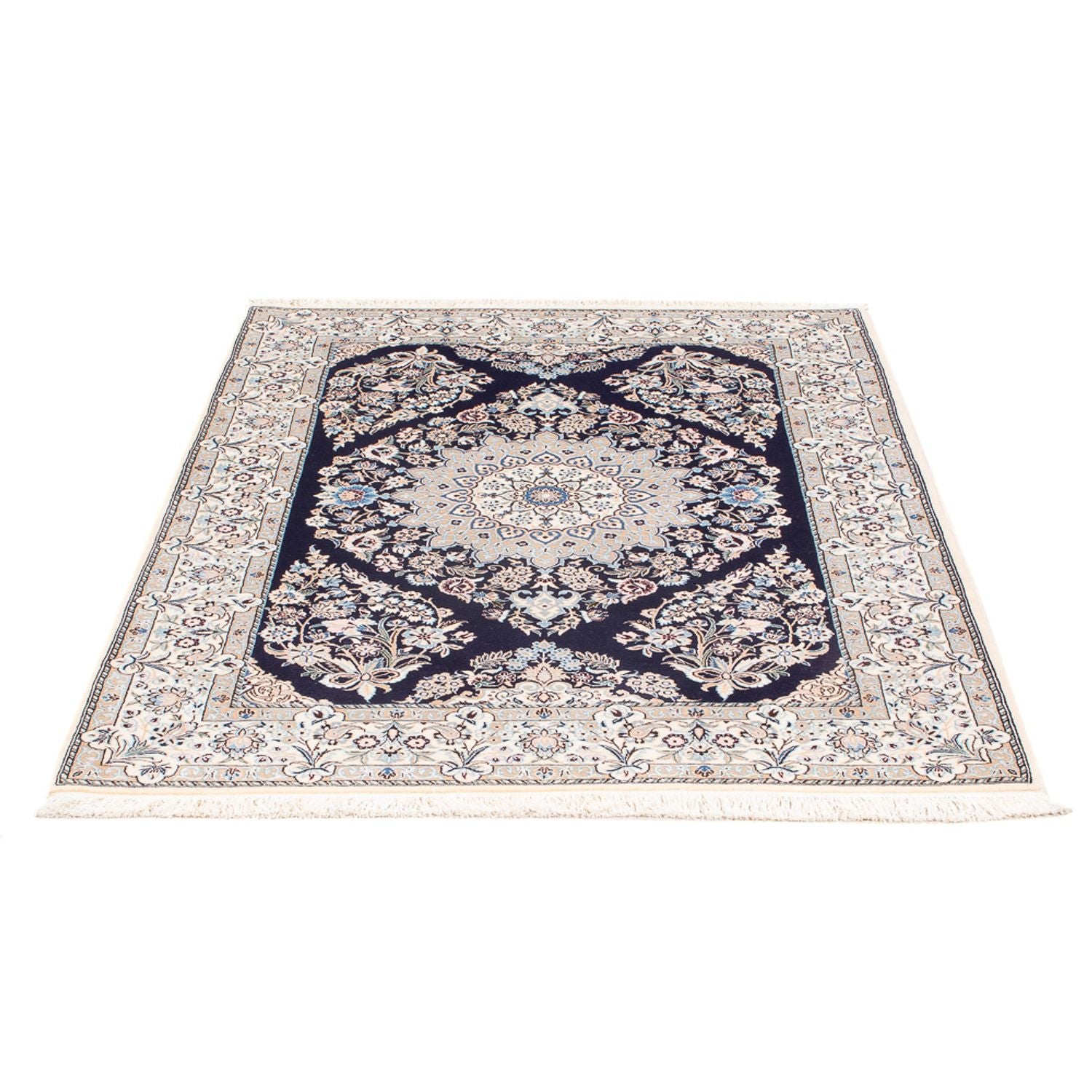 Alfombra Persa - Nain - Prima - 147 x 104 cm - azul oscuro