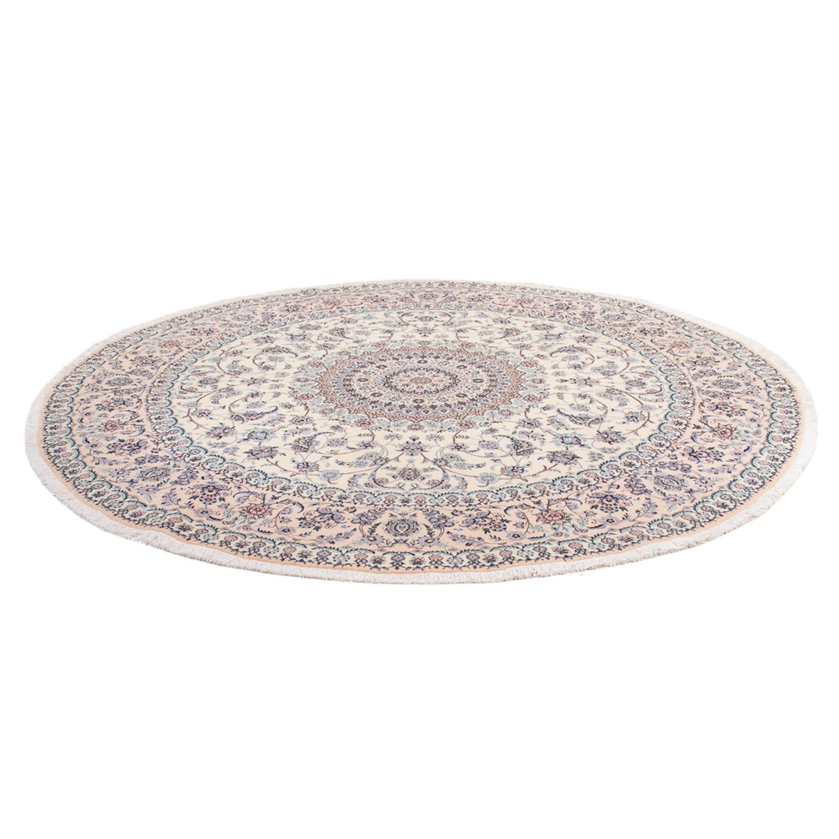 Alfombra Persa - Nain - Prima redondo  - 247 x 247 cm - crema