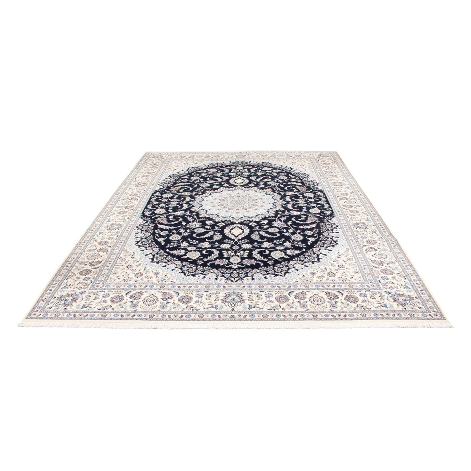 Alfombra Persa - Nain - Prima - 345 x 252 cm - azul oscuro
