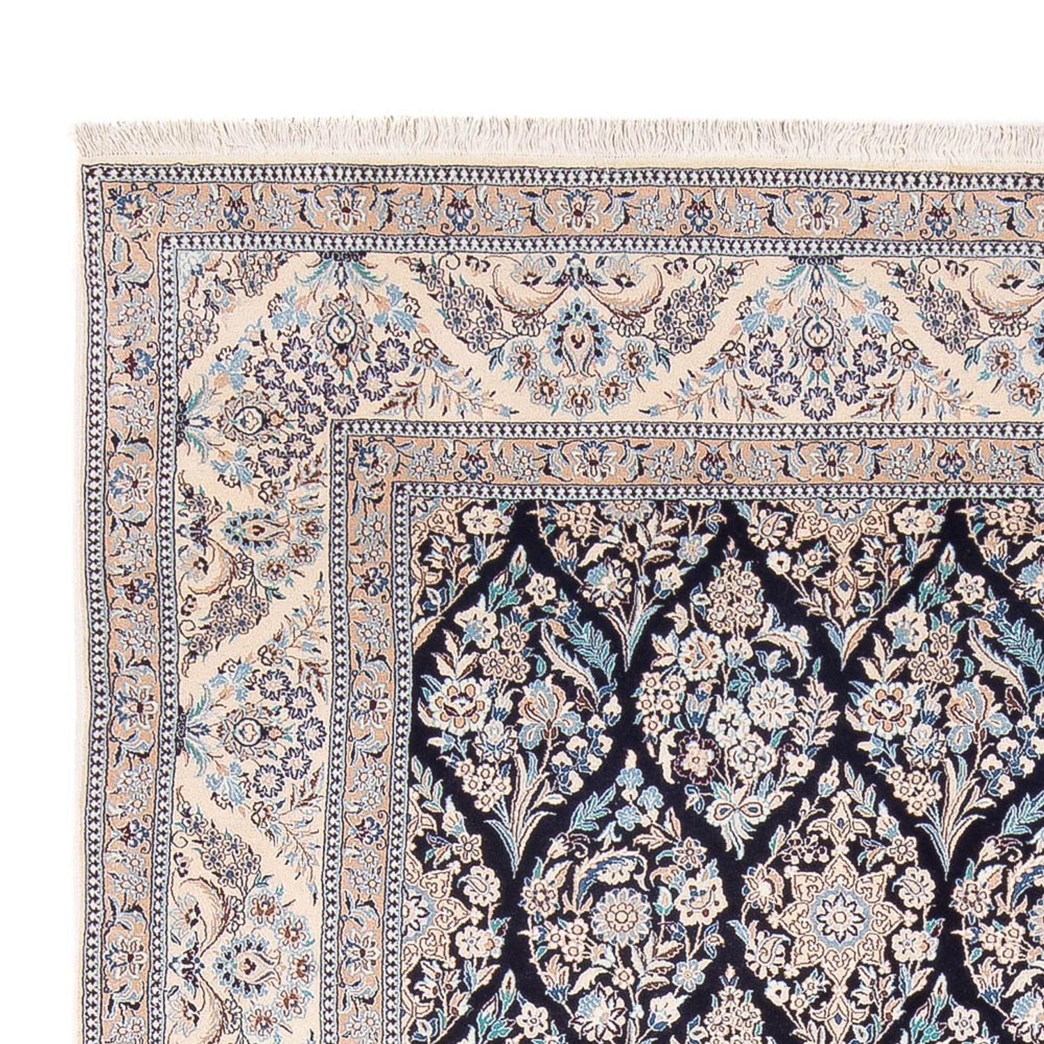 Alfombra Persa - Nain - Prima - 302 x 200 cm - azul oscuro