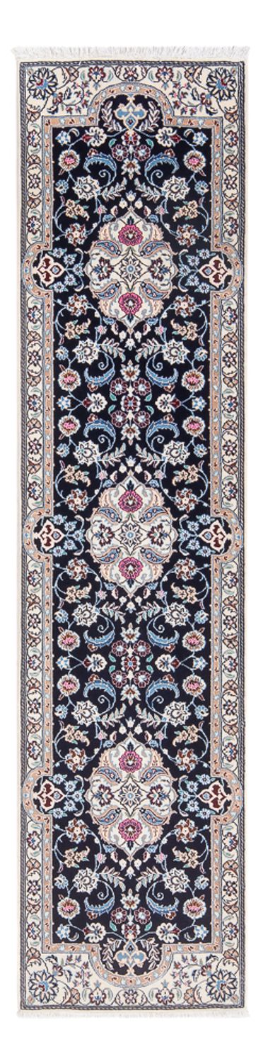 Alfombra de pasillo Alfombra Persa - Nain - Prima - 196 x 50 cm - azul oscuro