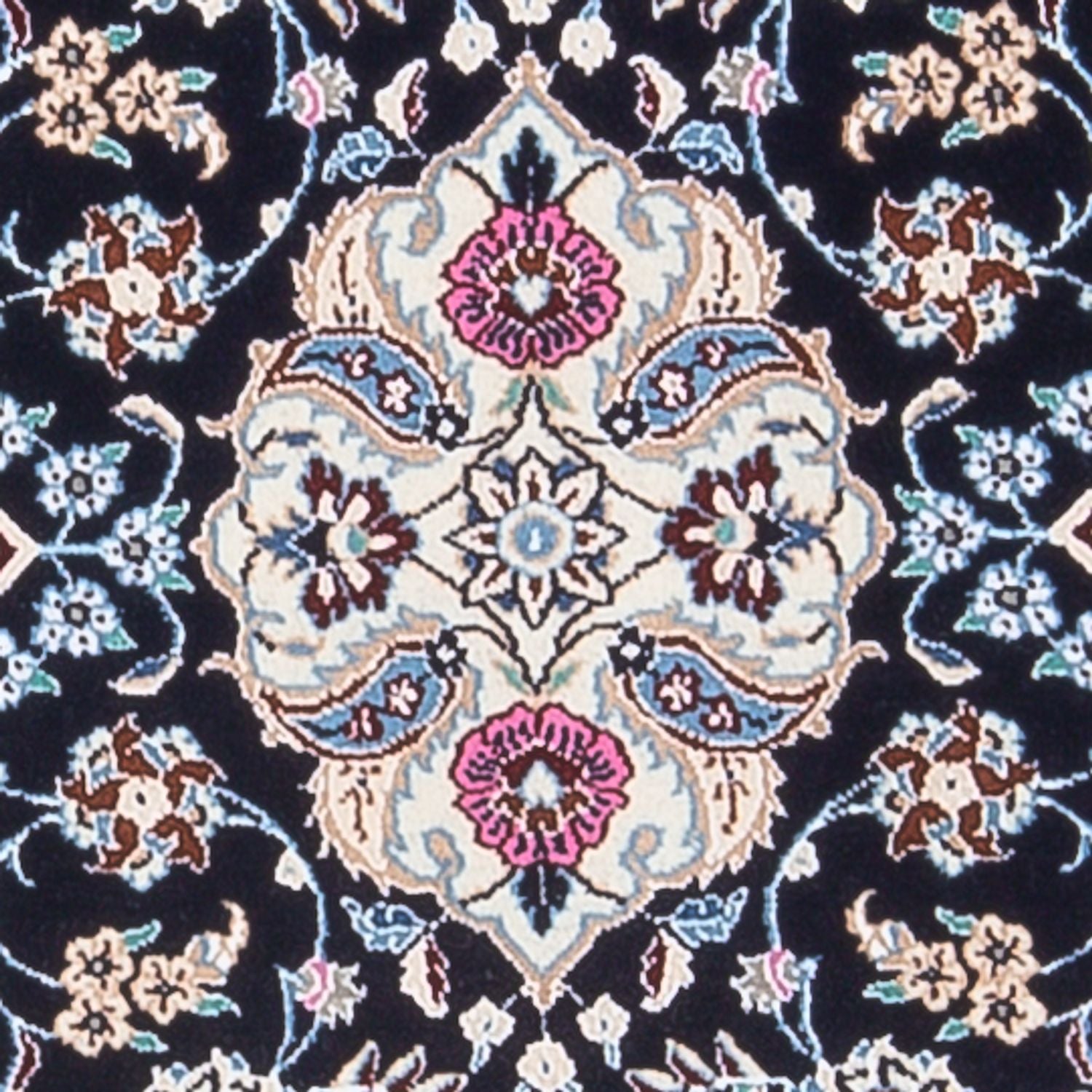 Alfombra de pasillo Alfombra Persa - Nain - Prima - 196 x 50 cm - azul oscuro