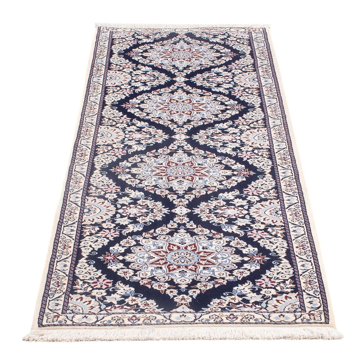 Alfombra de pasillo Alfombra Persa - Nain - Prima - 188 x 58 cm - azul oscuro