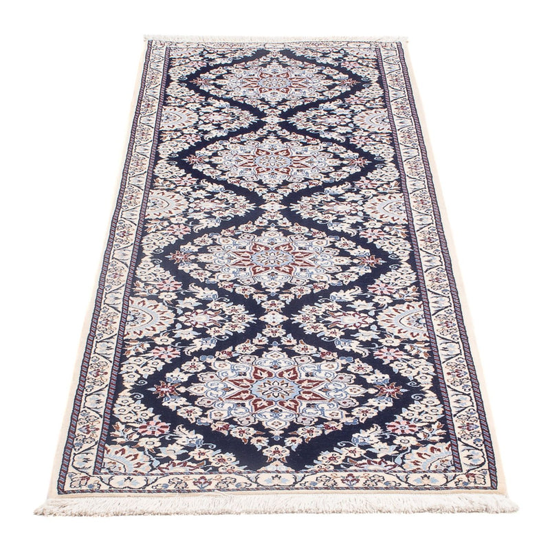 Alfombra de pasillo Alfombra Persa - Nain - Prima - 188 x 58 cm - azul oscuro