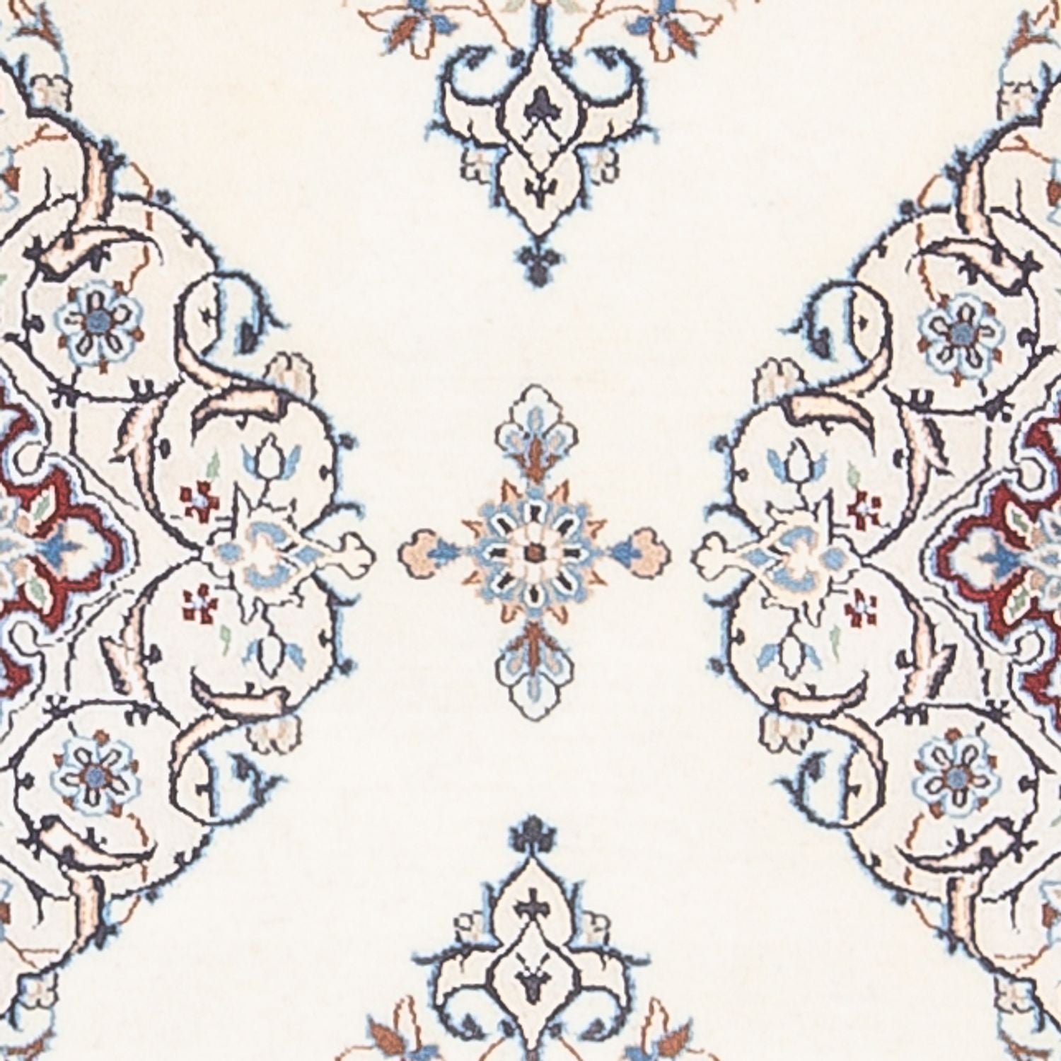 Alfombra de pasillo Alfombra Persa - Nain - Prima - 153 x 49 cm - crema