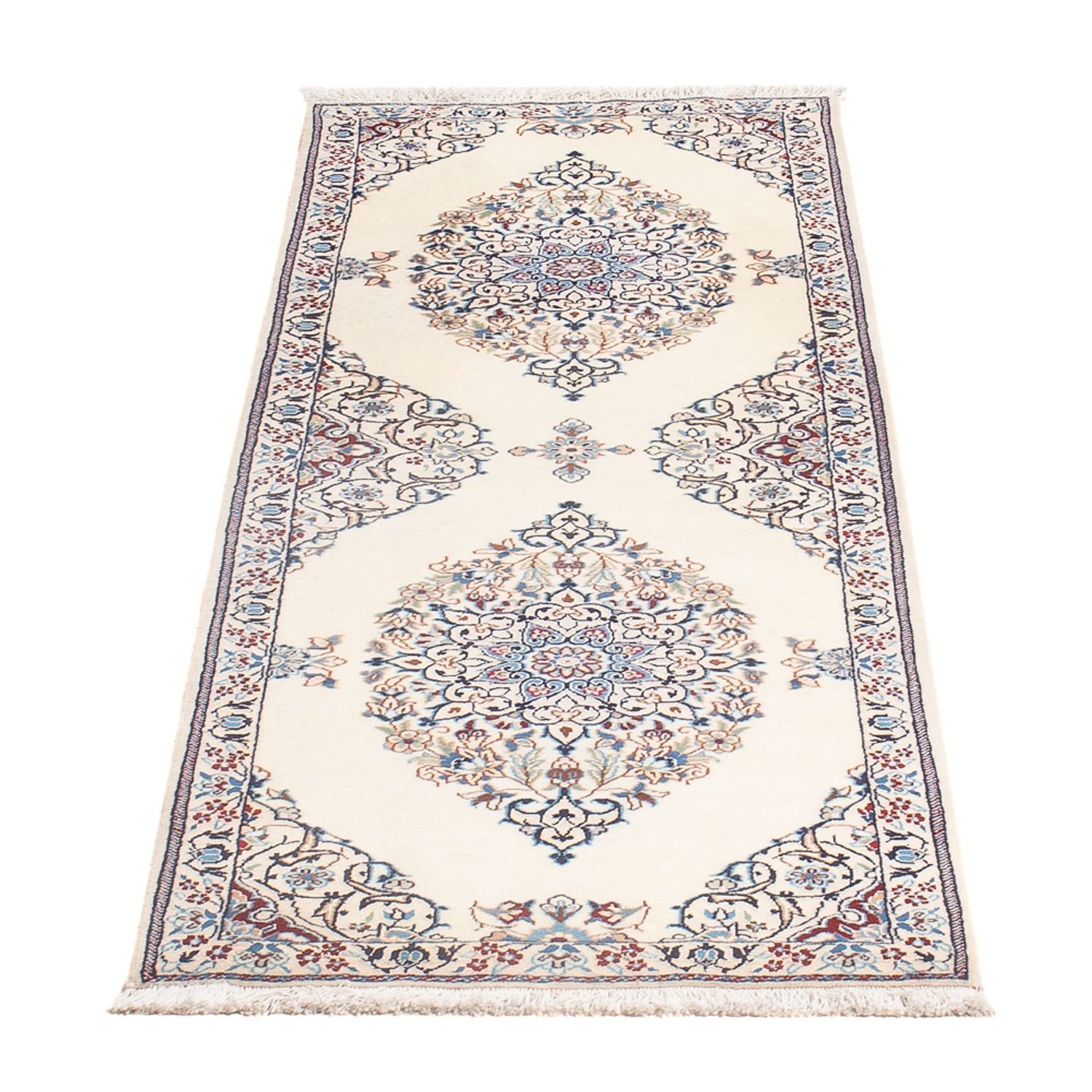 Alfombra de pasillo Alfombra Persa - Nain - Prima - 153 x 49 cm - crema