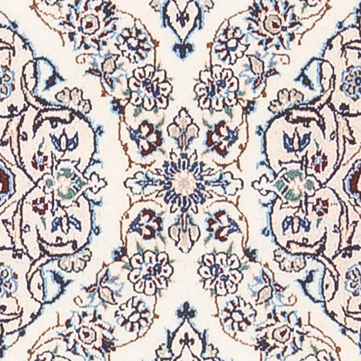 Alfombra de pasillo Alfombra Persa - Nain - Prima - 147 x 48 cm - crema