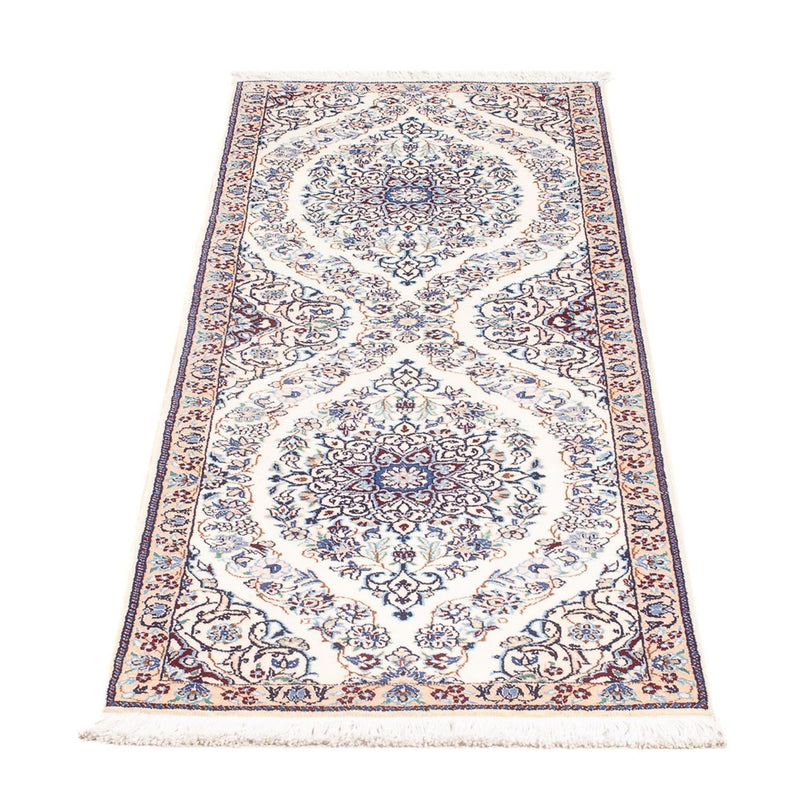 Alfombra de pasillo Alfombra Persa - Nain - Prima - 150 x 50 cm - crema