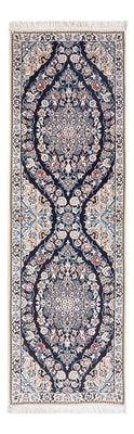 Alfombra de pasillo Alfombra Persa - Nain - Prima - 150 x 50 cm - azul oscuro