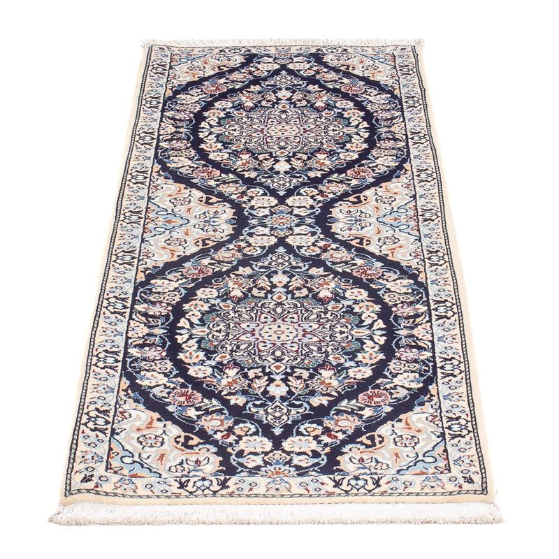 Alfombra de pasillo Alfombra Persa - Nain - Prima - 150 x 50 cm - azul oscuro