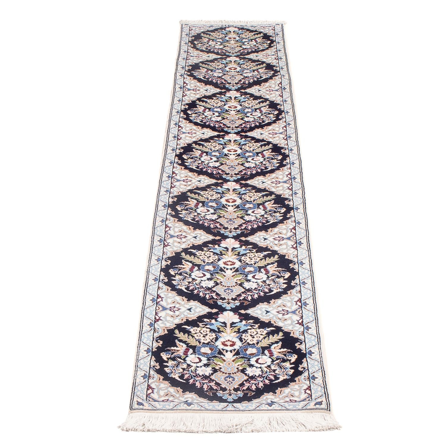 Alfombra de pasillo Alfombra Persa - Nain - Prima - 215 x 33 cm - azul oscuro