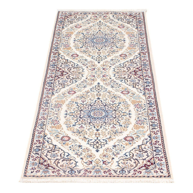 Alfombra de pasillo Alfombra Persa - Nain - Prima - 156 x 48 cm - crema