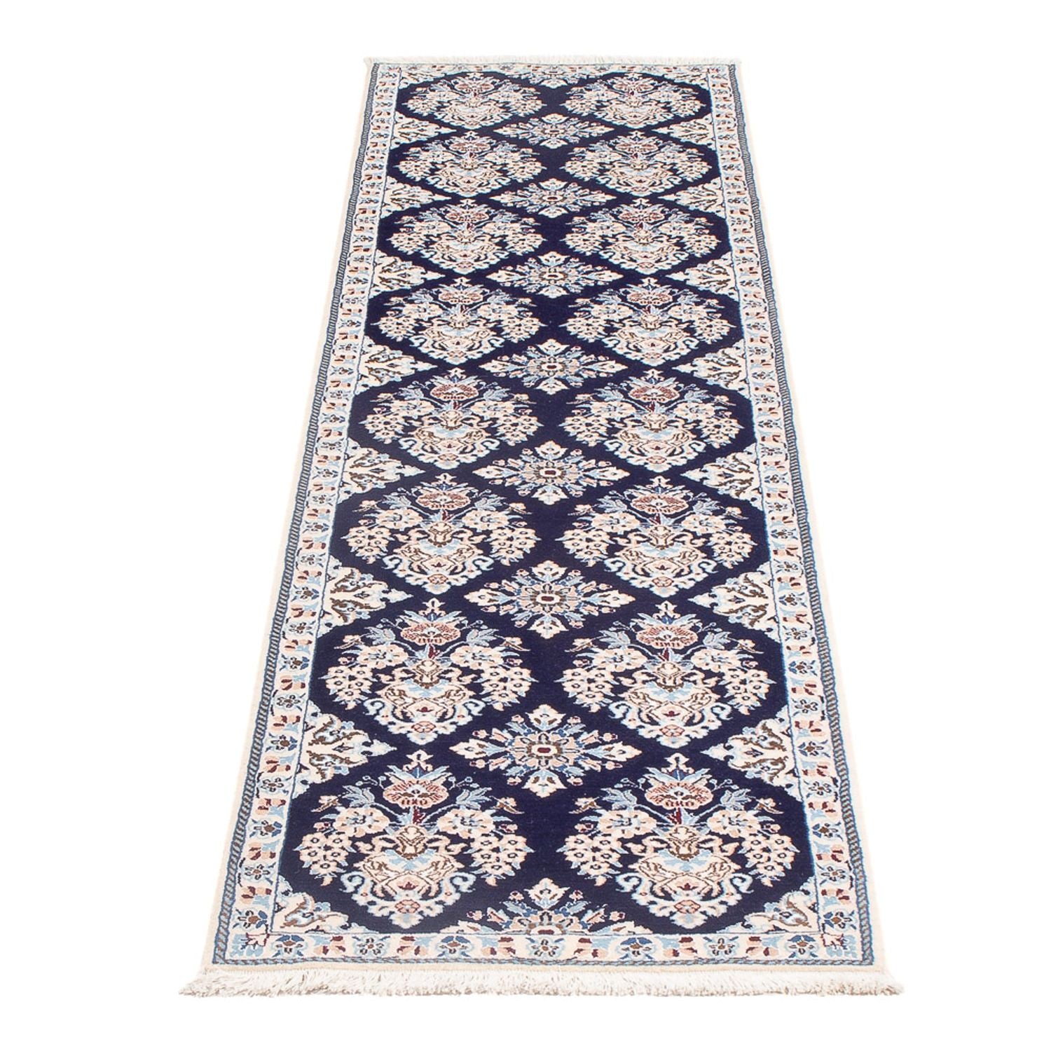Alfombra de pasillo Alfombra Persa - Nain - Prima - 210 x 48 cm - azul oscuro