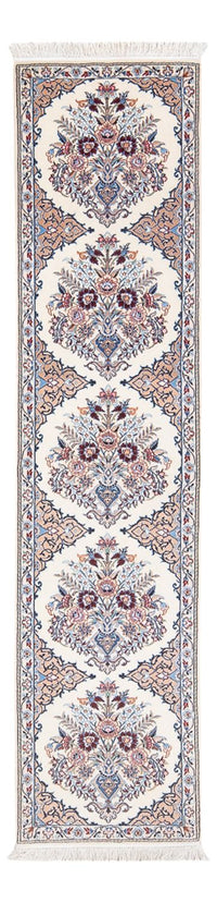 Alfombra de pasillo Alfombra Persa - Nain - Prima - 204 x 50 cm - crema