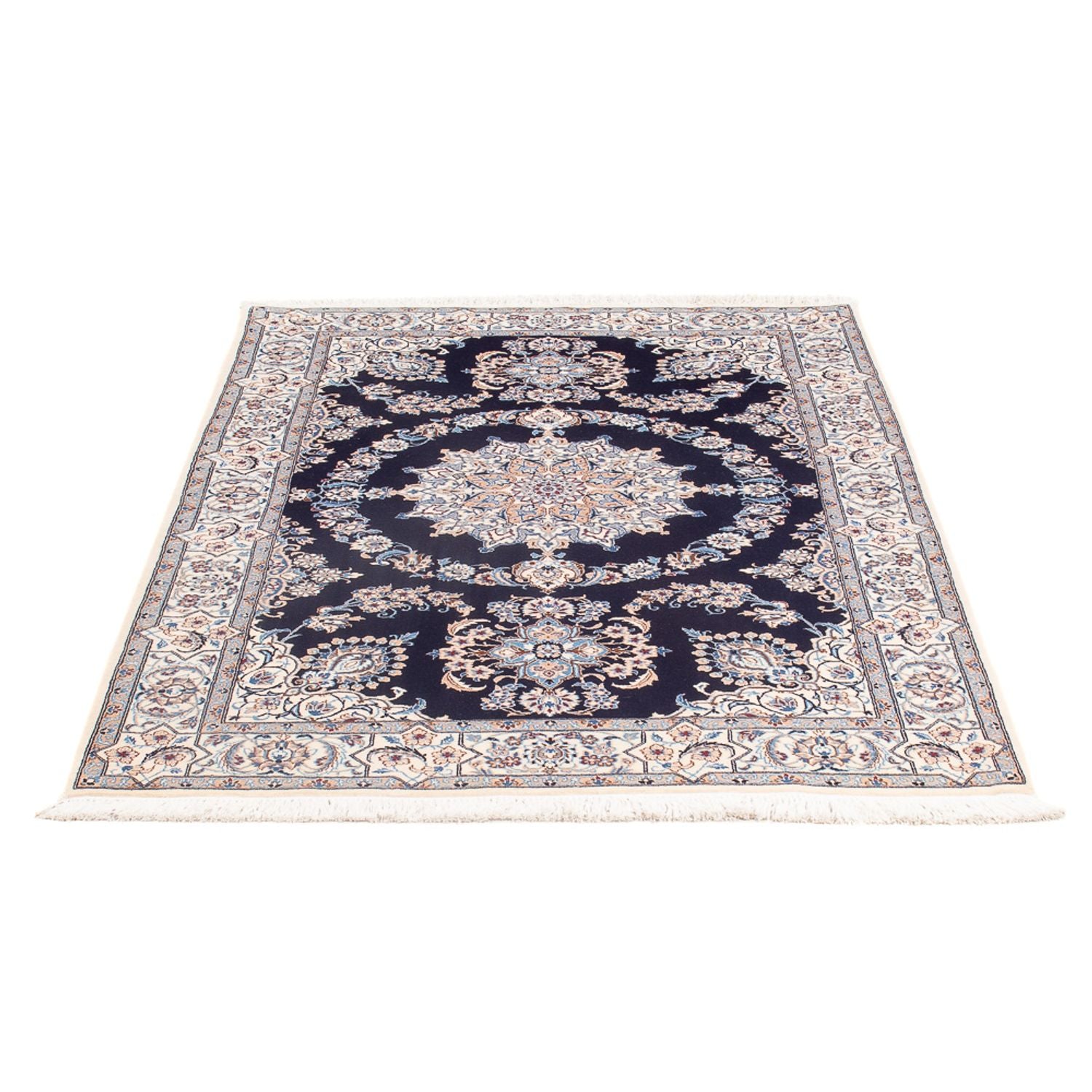 Alfombra Persa - Nain - Prima - 147 x 100 cm - azul oscuro