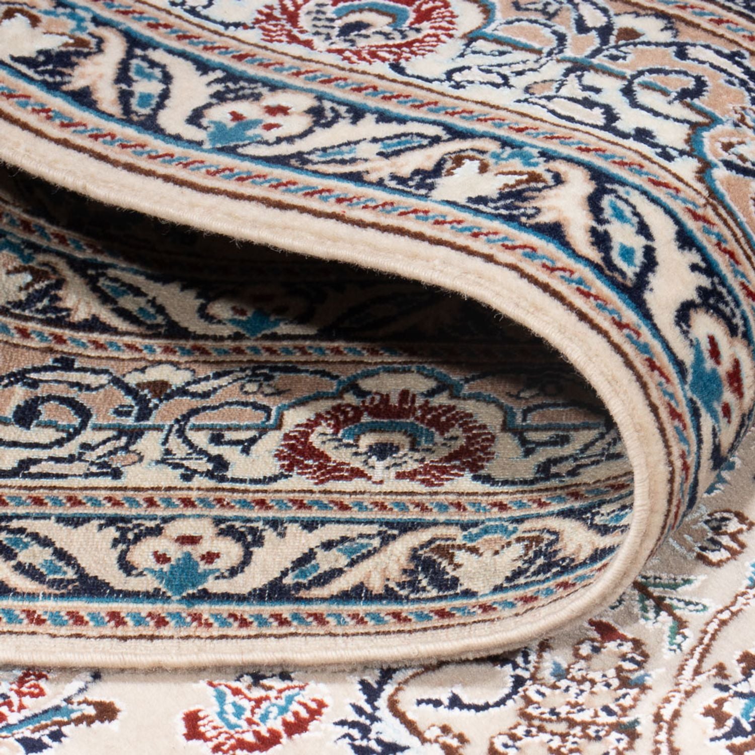 Alfombra de pasillo Alfombra Persa - Nain - Prima - 315 x 91 cm - gris