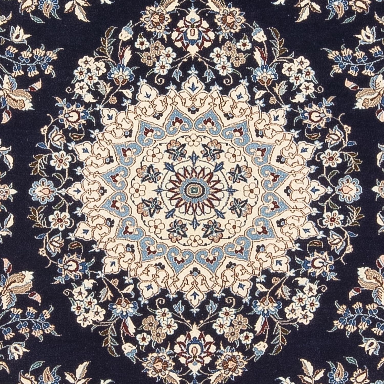 Alfombra Persa - Nain - Prima - 205 x 135 cm - azul oscuro