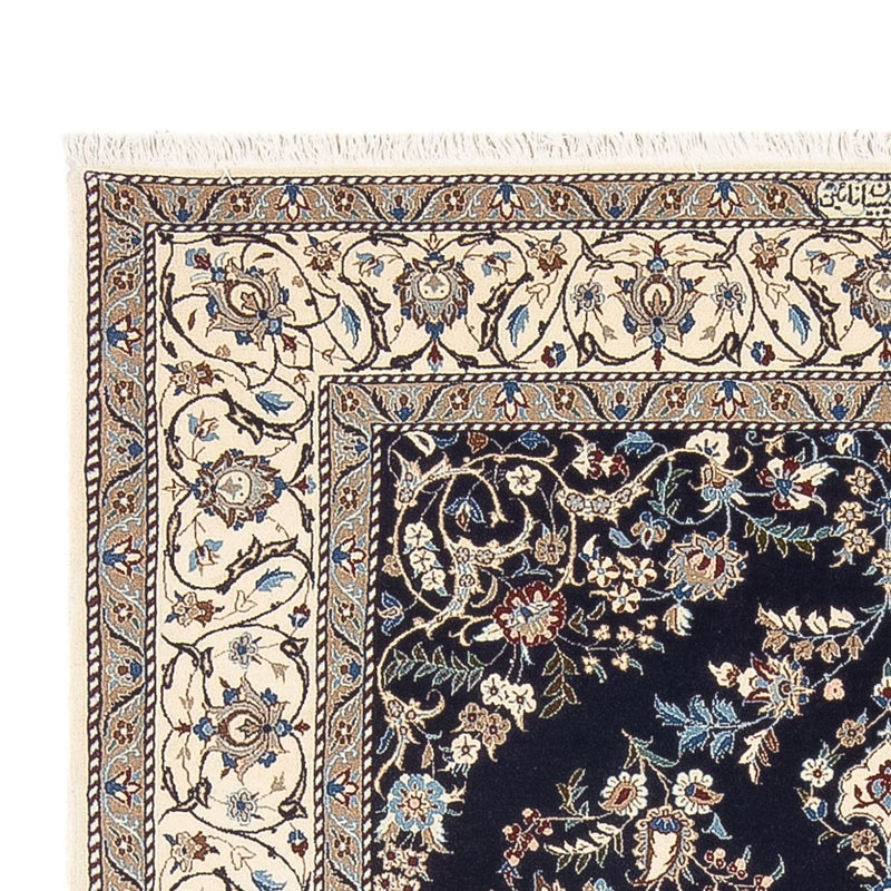 Alfombra Persa - Nain - Prima - 205 x 135 cm - azul oscuro