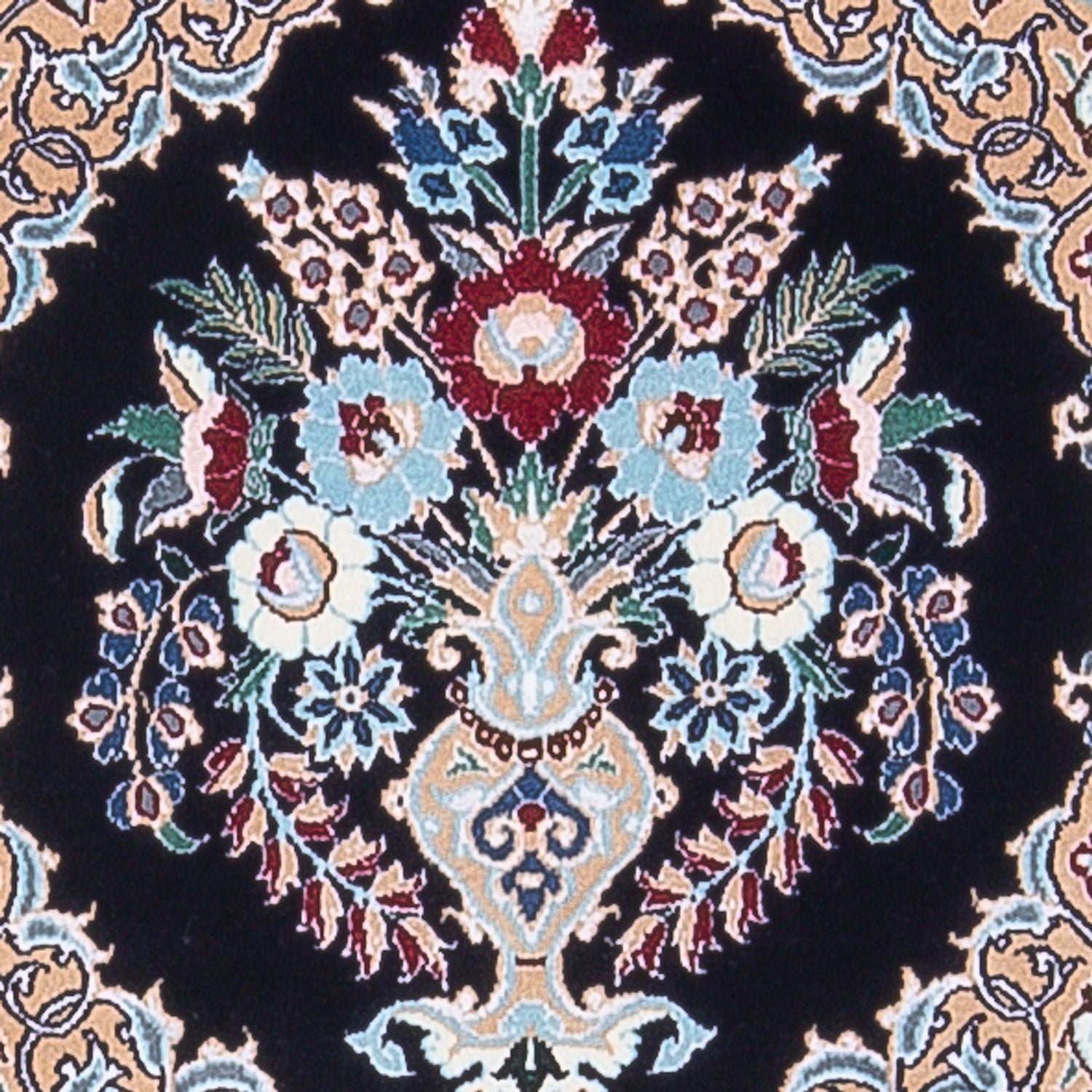 Alfombra de pasillo Alfombra Persa - Nain - Prima - 227 x 48 cm - azul oscuro