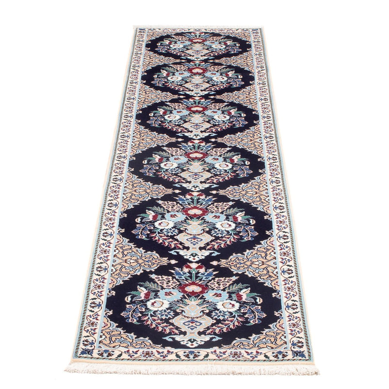 Alfombra de pasillo Alfombra Persa - Nain - Prima - 227 x 48 cm - azul oscuro