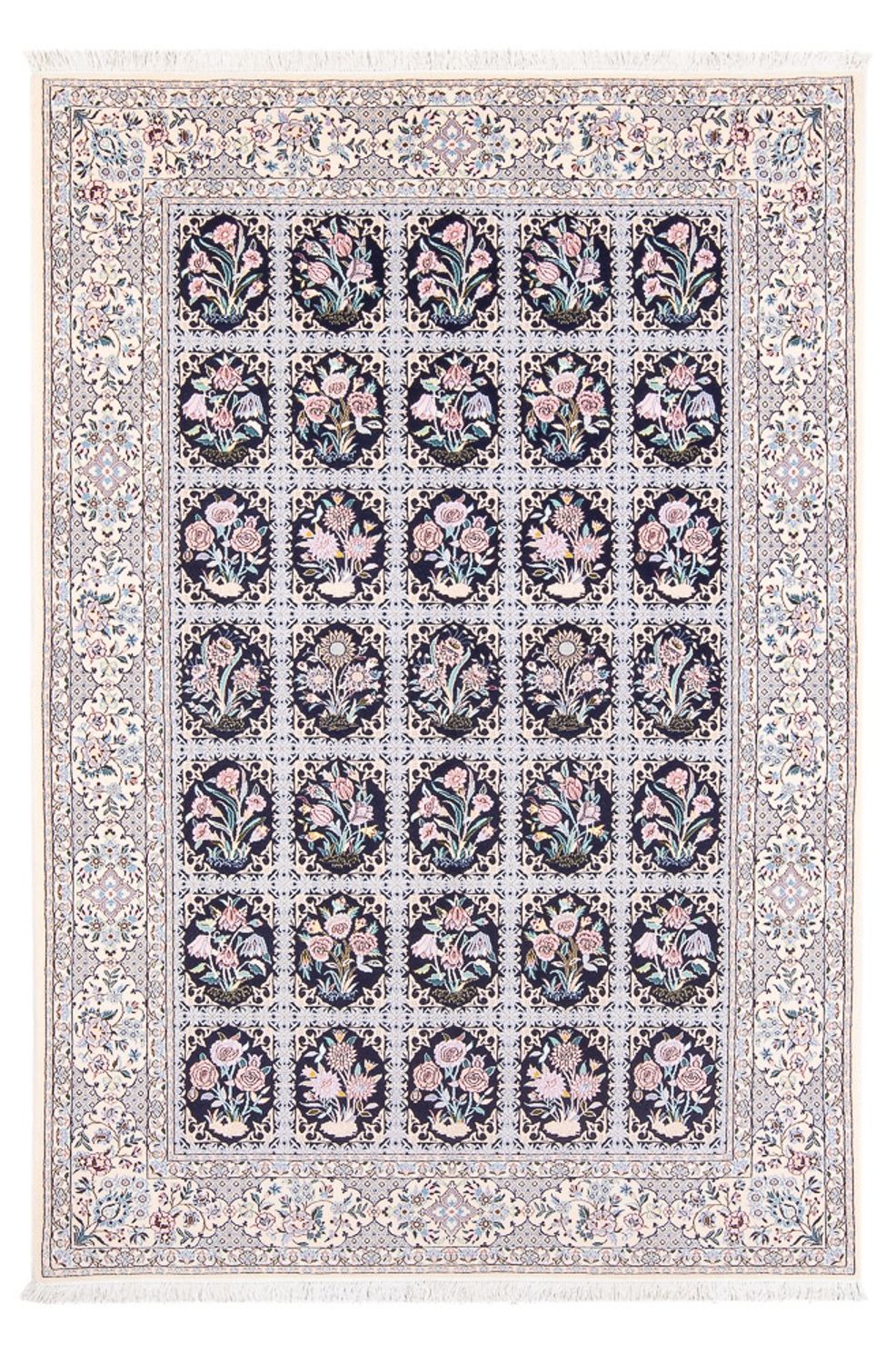 Alfombra Persa - Nain - Prima - 220 x 148 cm - azul oscuro