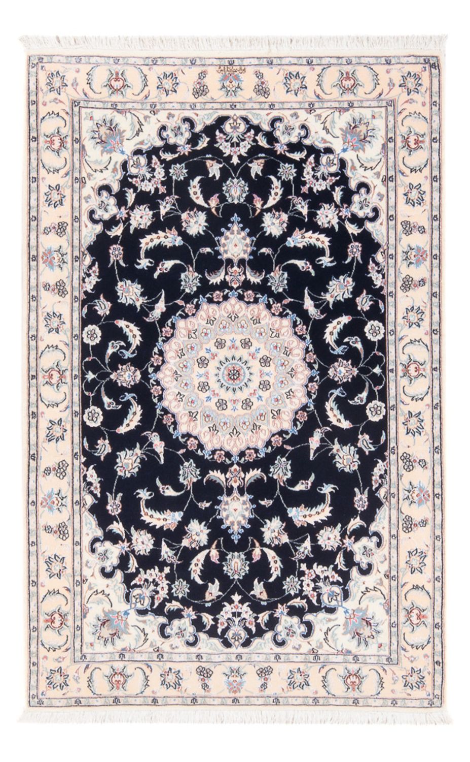 Alfombra Persa - Nain - Prima - 141 x 93 cm - azul oscuro
