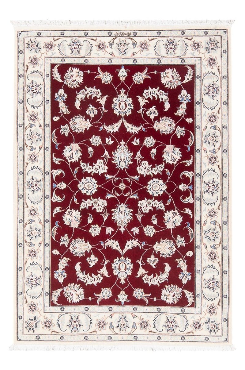 Alfombra Persa - Nain - Prima - 125 x 84 cm - rojo