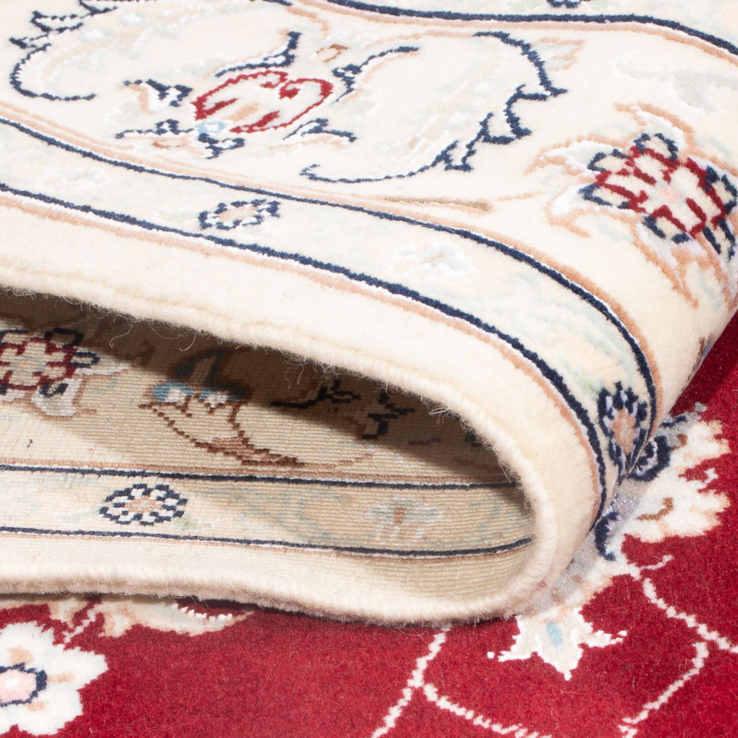 Alfombra Persa - Nain - Prima - 125 x 84 cm - rojo