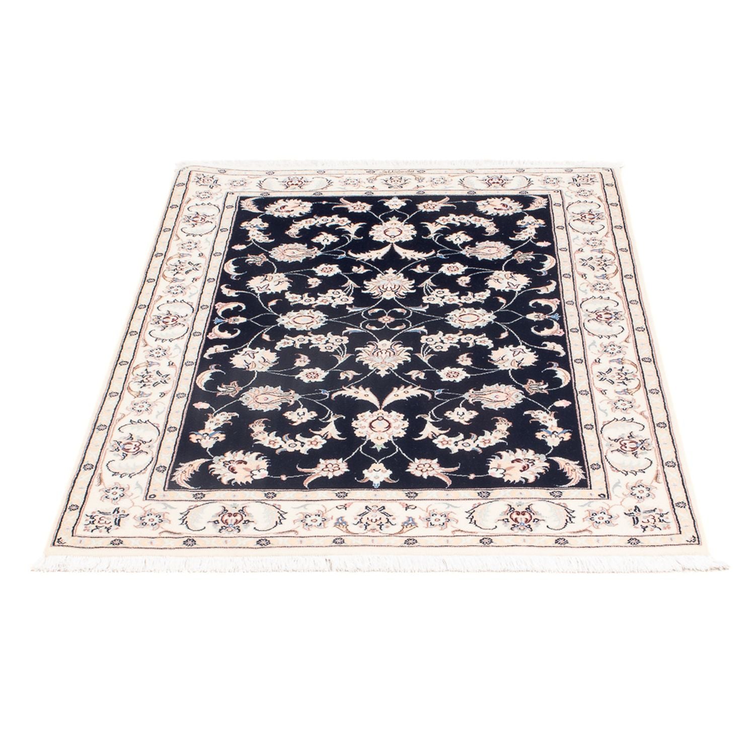 Alfombra Persa - Nain - Prima - 123 x 81 cm - azul oscuro