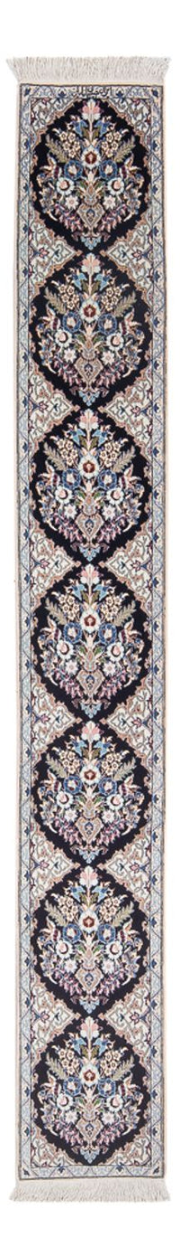 Alfombra de pasillo Alfombra Persa - Nain - Prima - 213 x 35 cm - azul oscuro