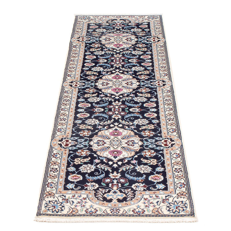 Alfombra de pasillo Alfombra Persa - Nain - Prima - 197 x 48 cm - azul oscuro