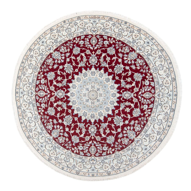 Alfombra Persa - Nain - Prima redondo  - 150 x 150 cm - rojo