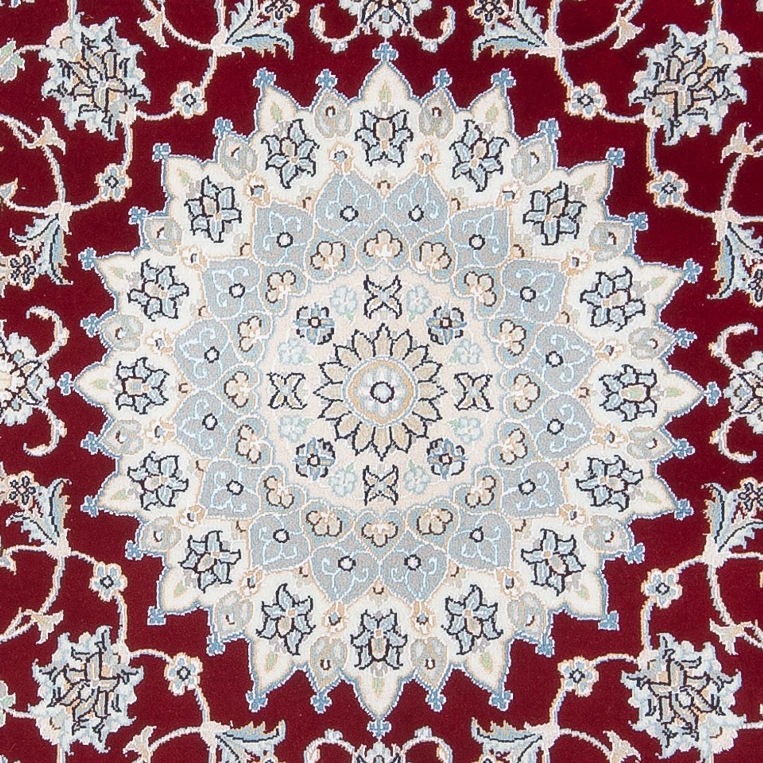 Alfombra Persa - Nain - Prima redondo  - 150 x 150 cm - rojo