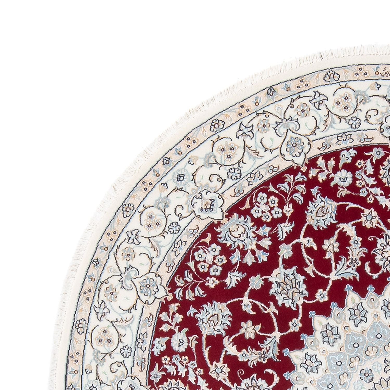 Alfombra Persa - Nain - Prima redondo  - 150 x 150 cm - rojo