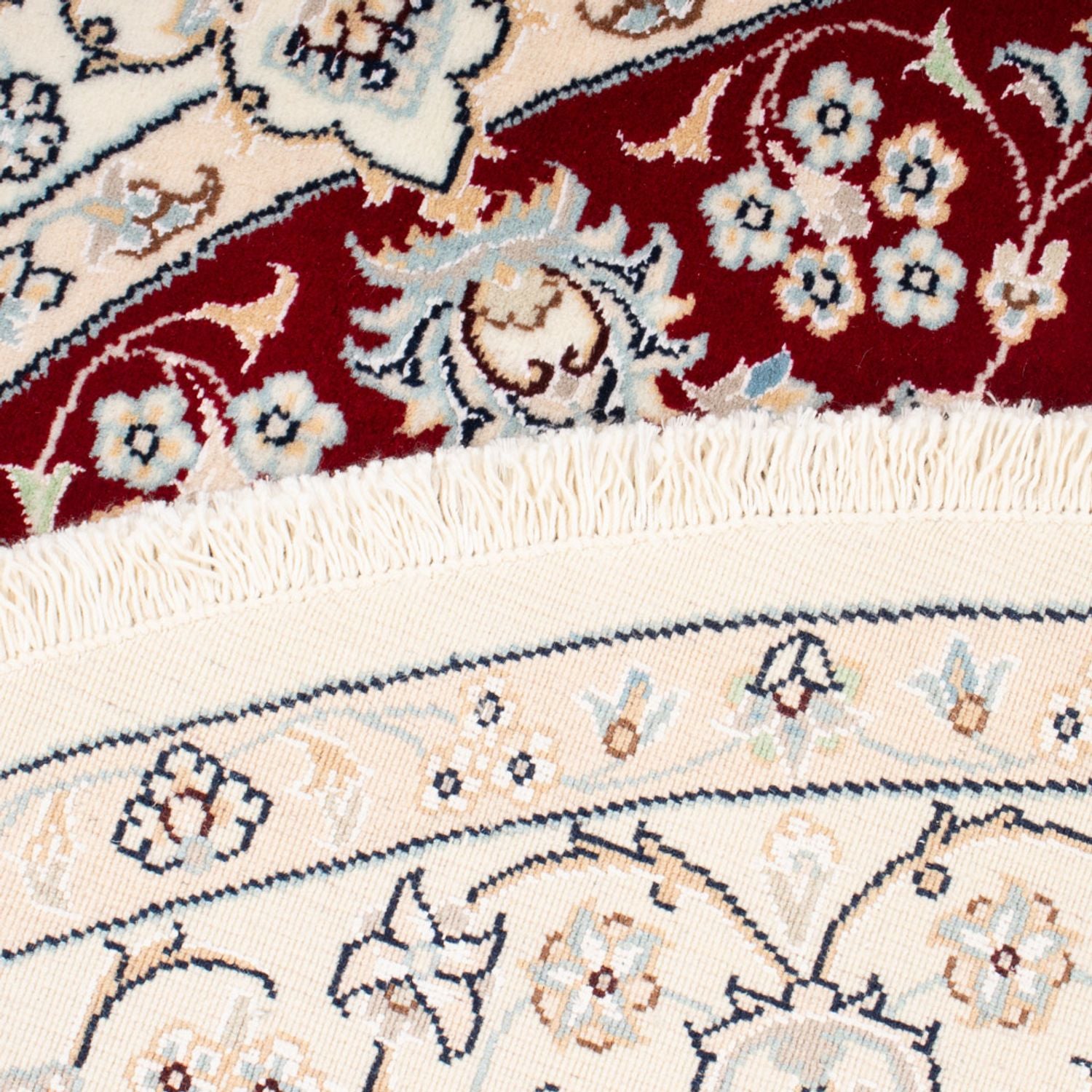 Alfombra Persa - Nain - Prima redondo  - 150 x 150 cm - rojo