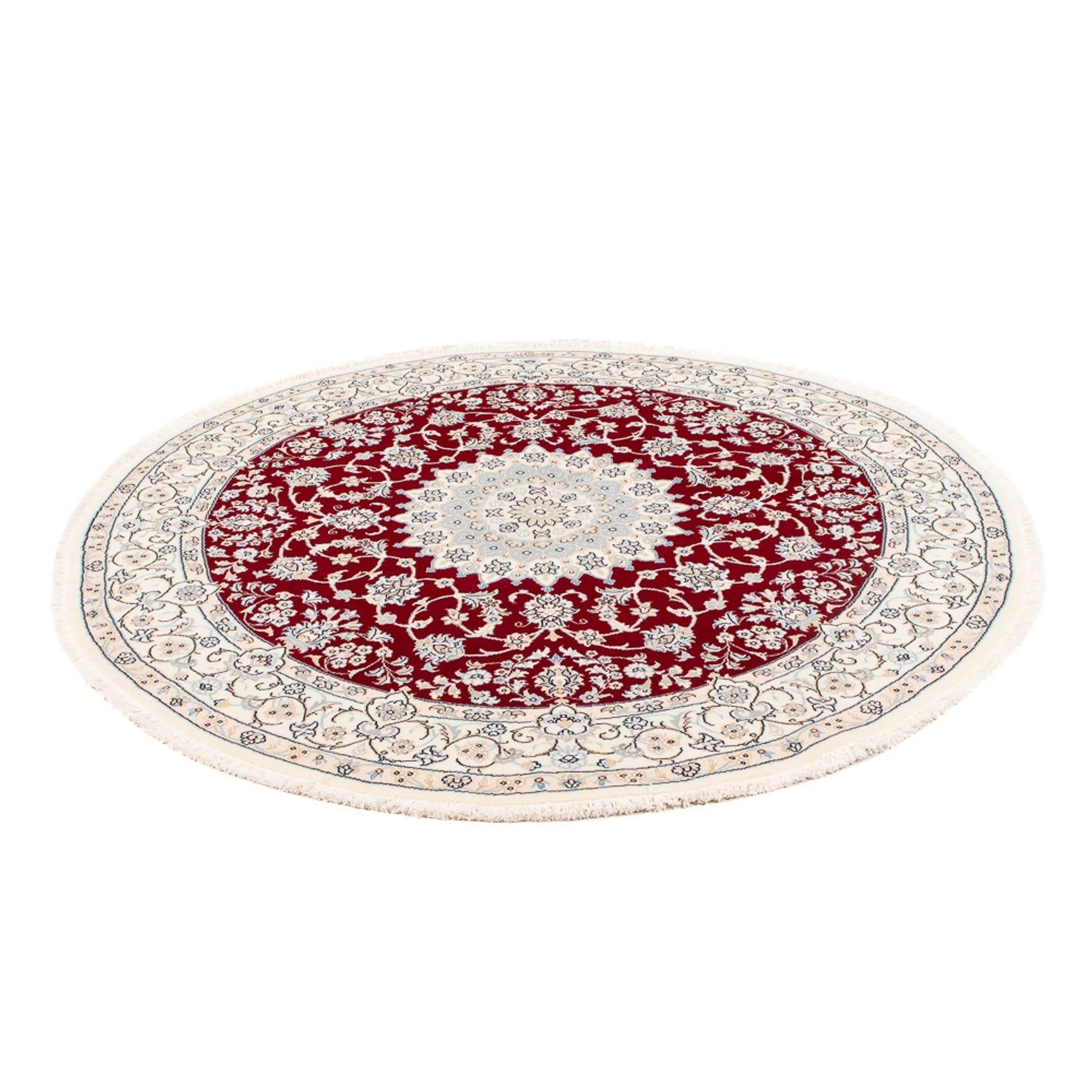 Alfombra Persa - Nain - Prima redondo  - 150 x 150 cm - rojo