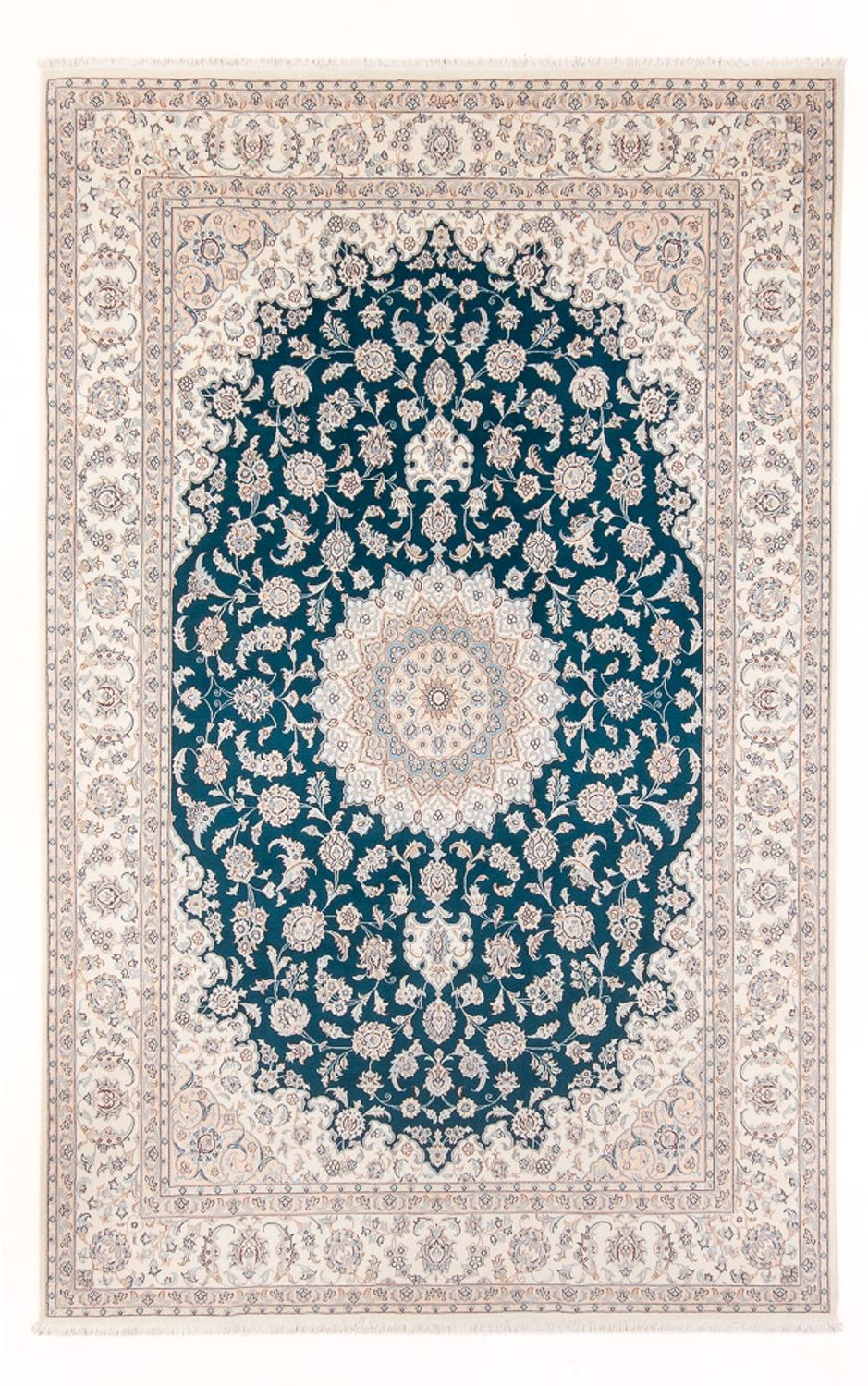 Alfombra persa - Nain - 300 x 200 cm - verde